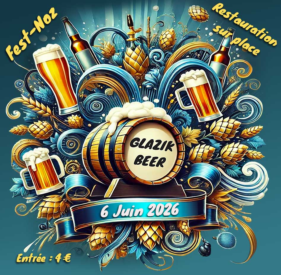GLAZIKBEER FESTIVAL : Fête de la bière à L’Arthémuse le 6 juin 2026 à BRIEC. 15 brasseries indépendantes, des bières, de quoi manger, de la bonne musique