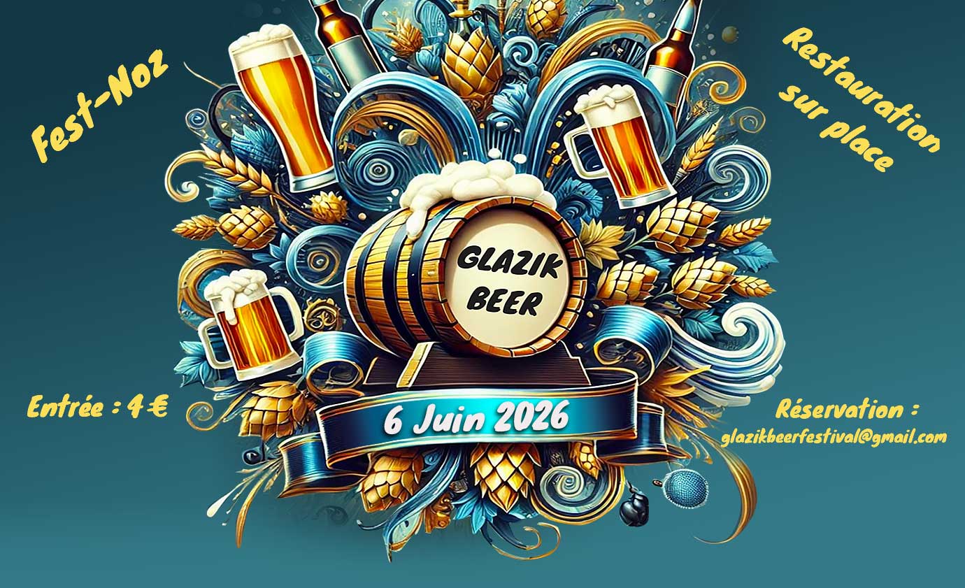 GLAZIKBEER FESTIVAL : Fête de la bière à L’Arthémuse le 6 juin 2026 à BRIEC. 15 brasseries indépendantes, des bières, de quoi manger, de la bonne musique